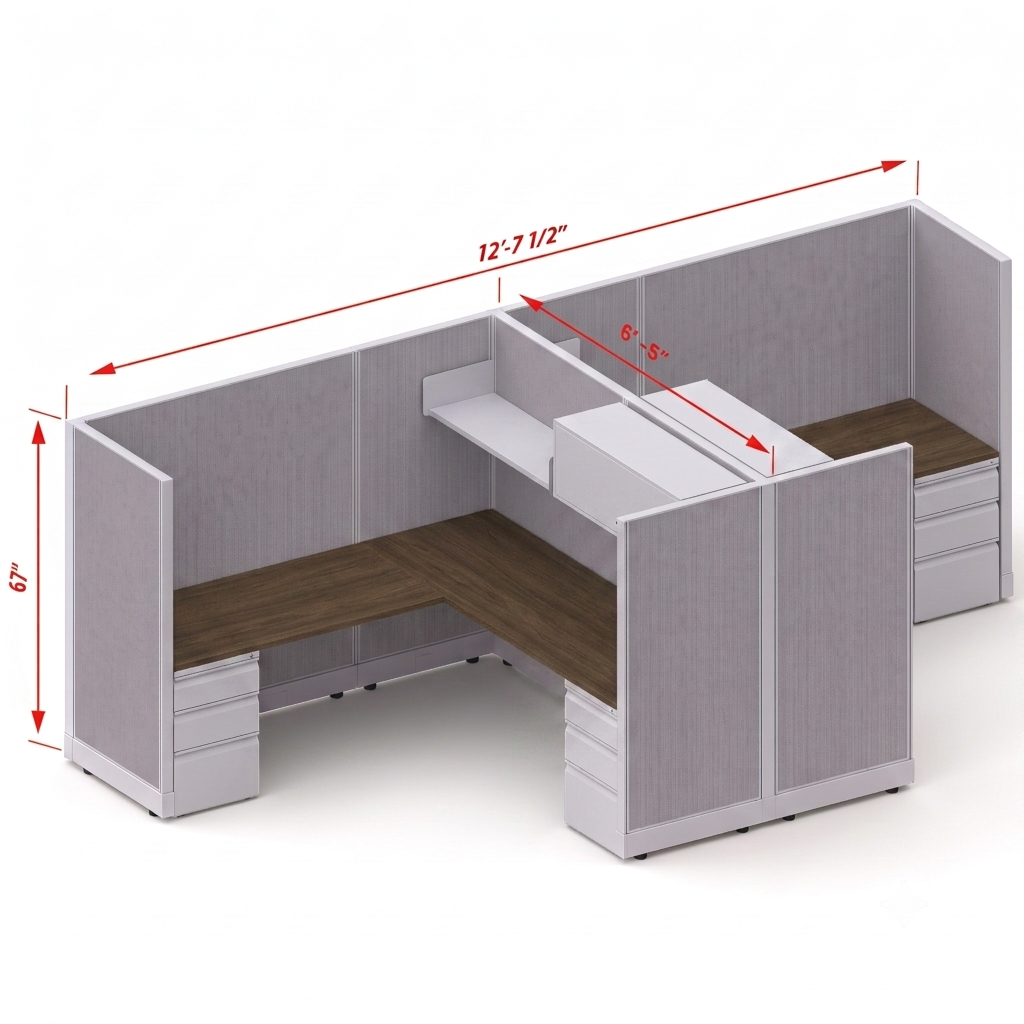 Workstation Desk 67H 2pack cluster