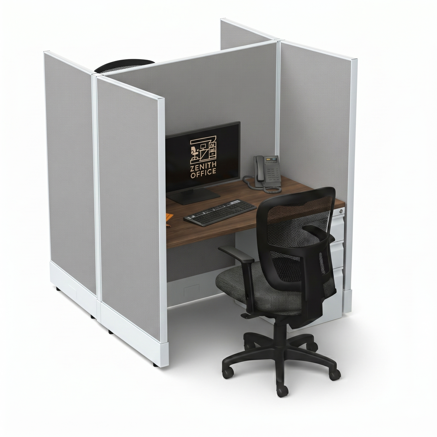 Office Cubicle Desk 53H 2pack Cluster