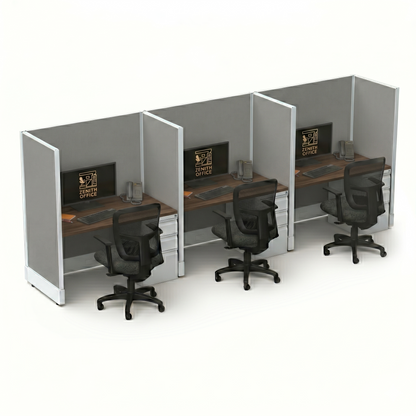 Office Cubicle Desk 53H 3pack Inline