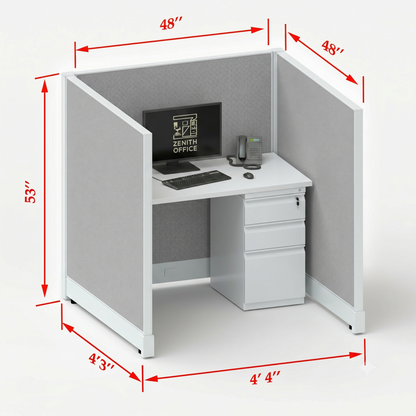 Office Cubicle Desk 53H Single