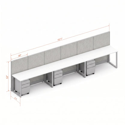 Open Workstation 53H 3pack Inline