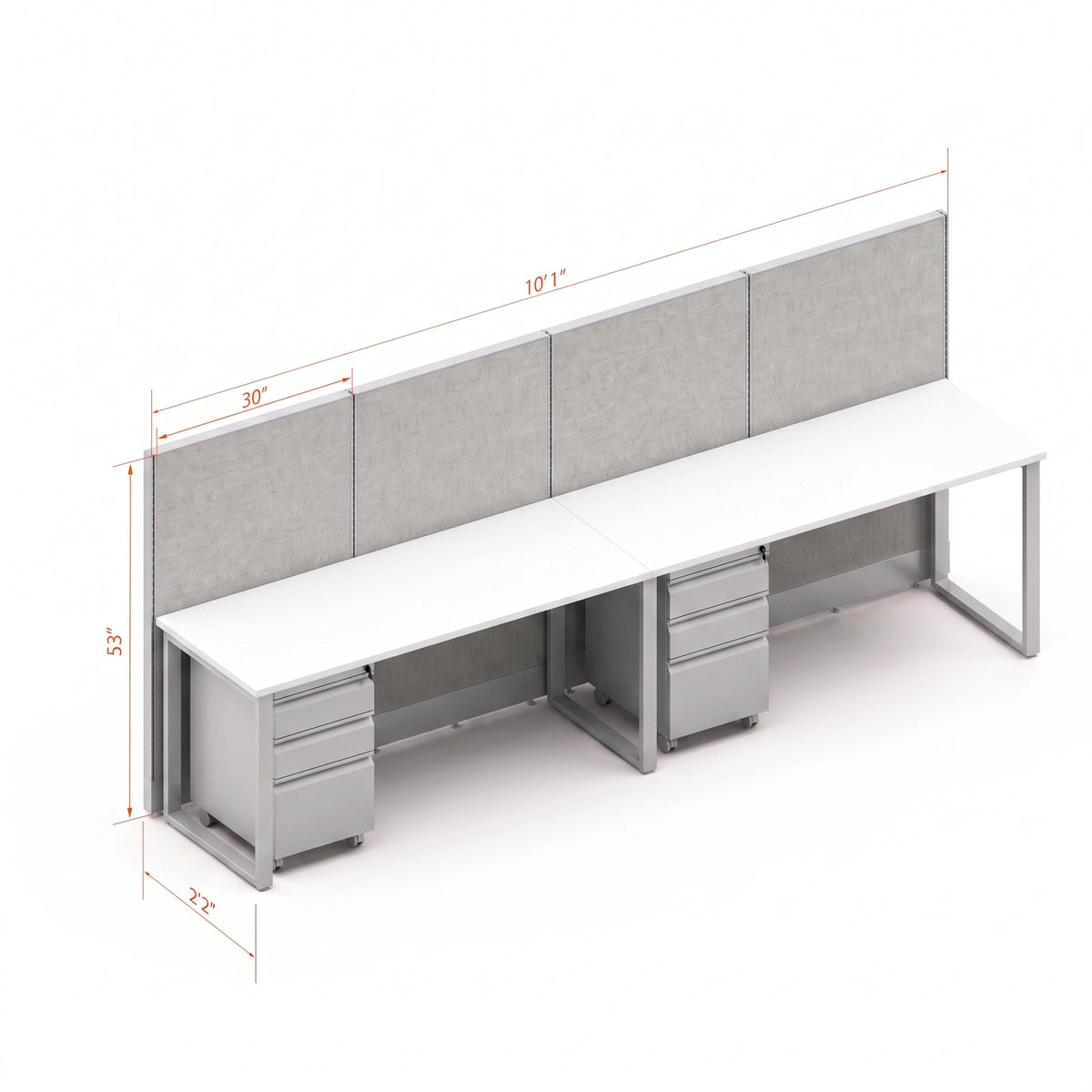 Open Workstation 53H 2pack Inline