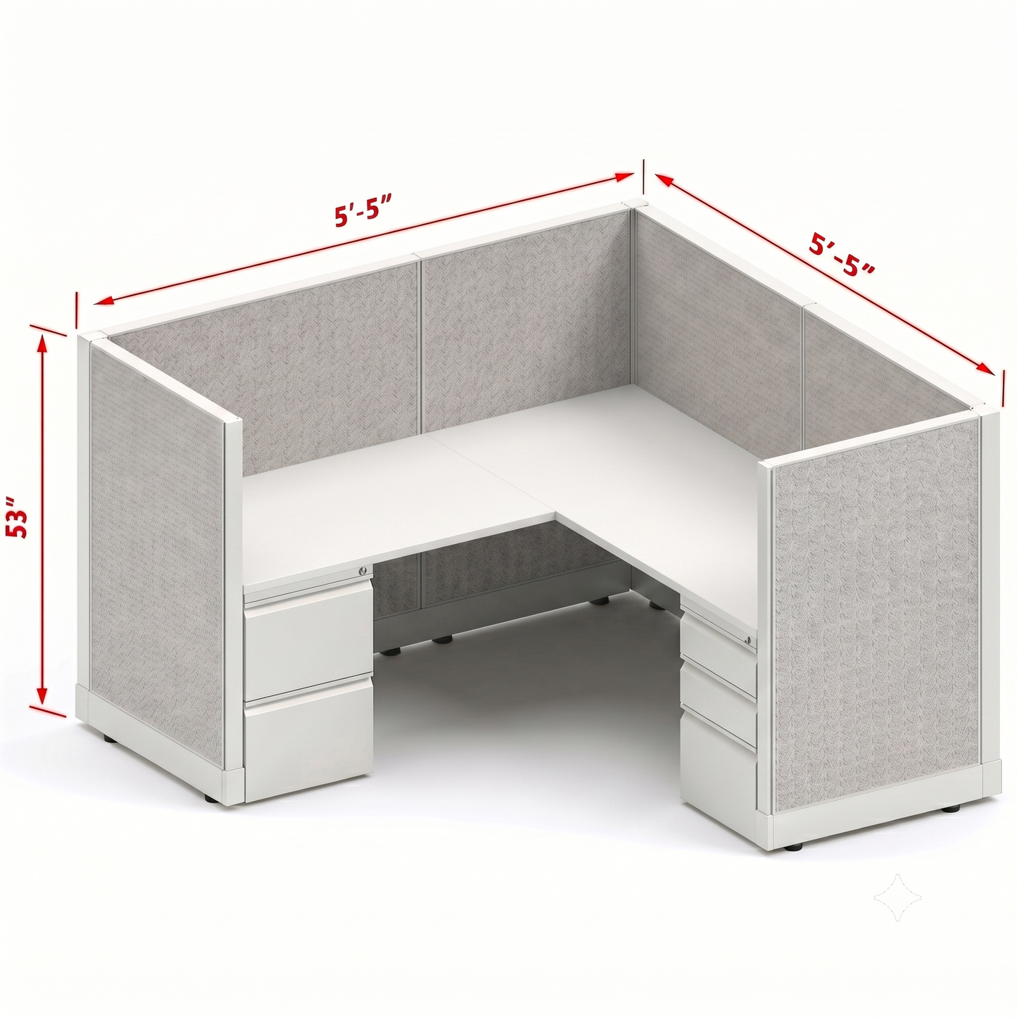 Workstation Desk 53H Single