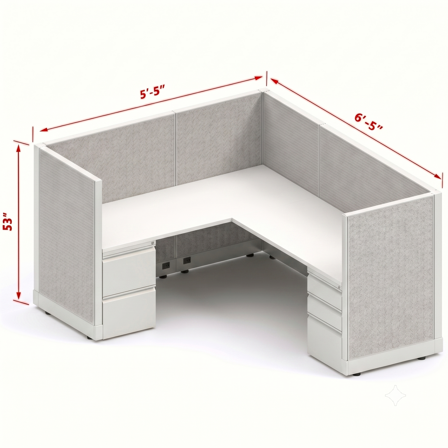 Workstation Desk 53H Single