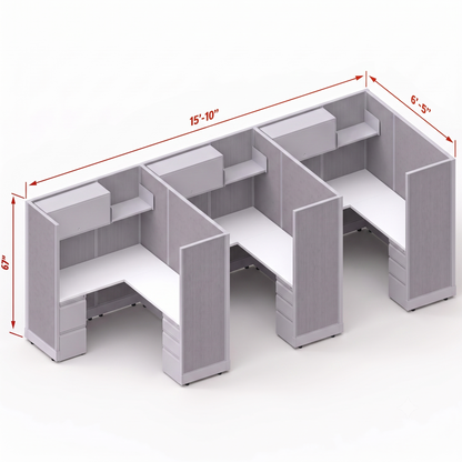 Workstation Desk 67H 3pack inline