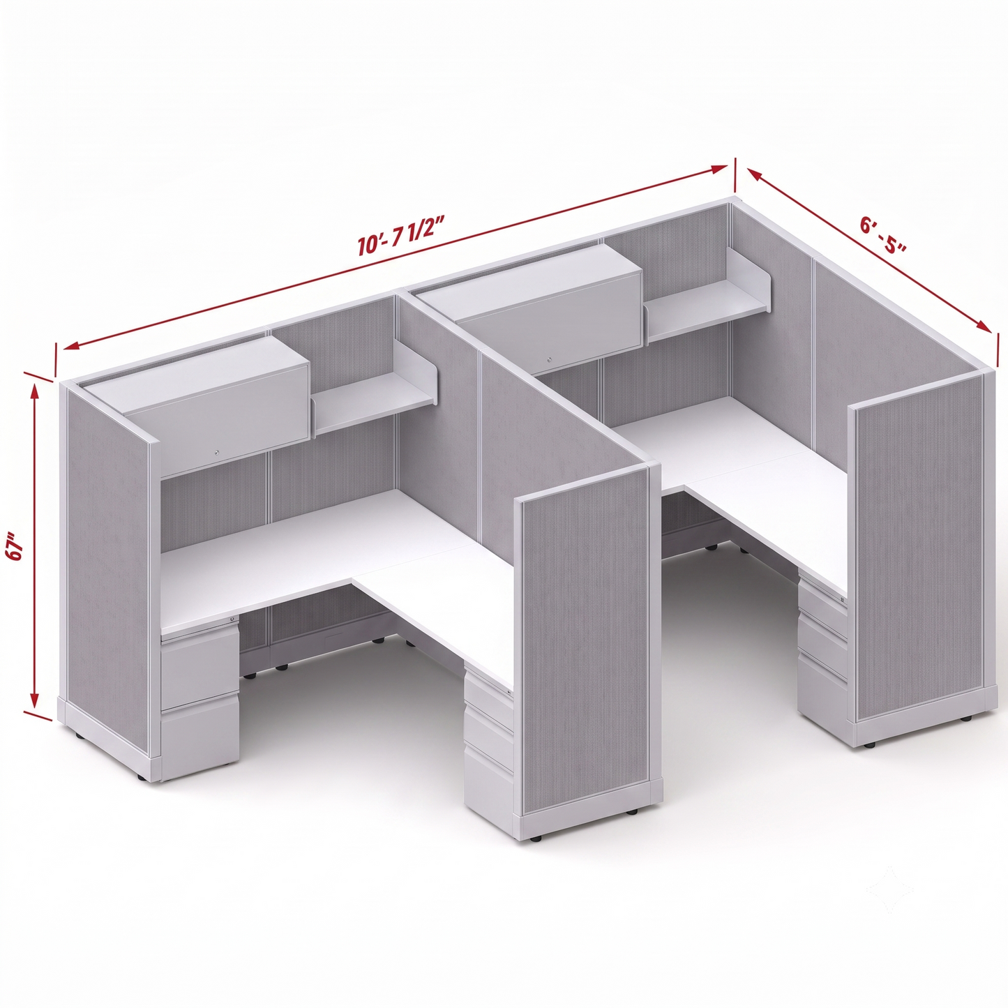 Workstation Desk 67H 2pack inline