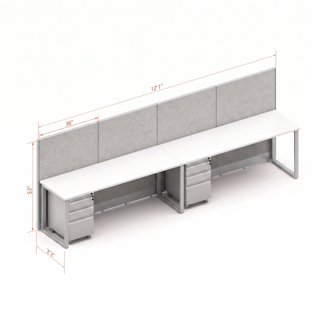 Open Workstation 53H 2pack Inline