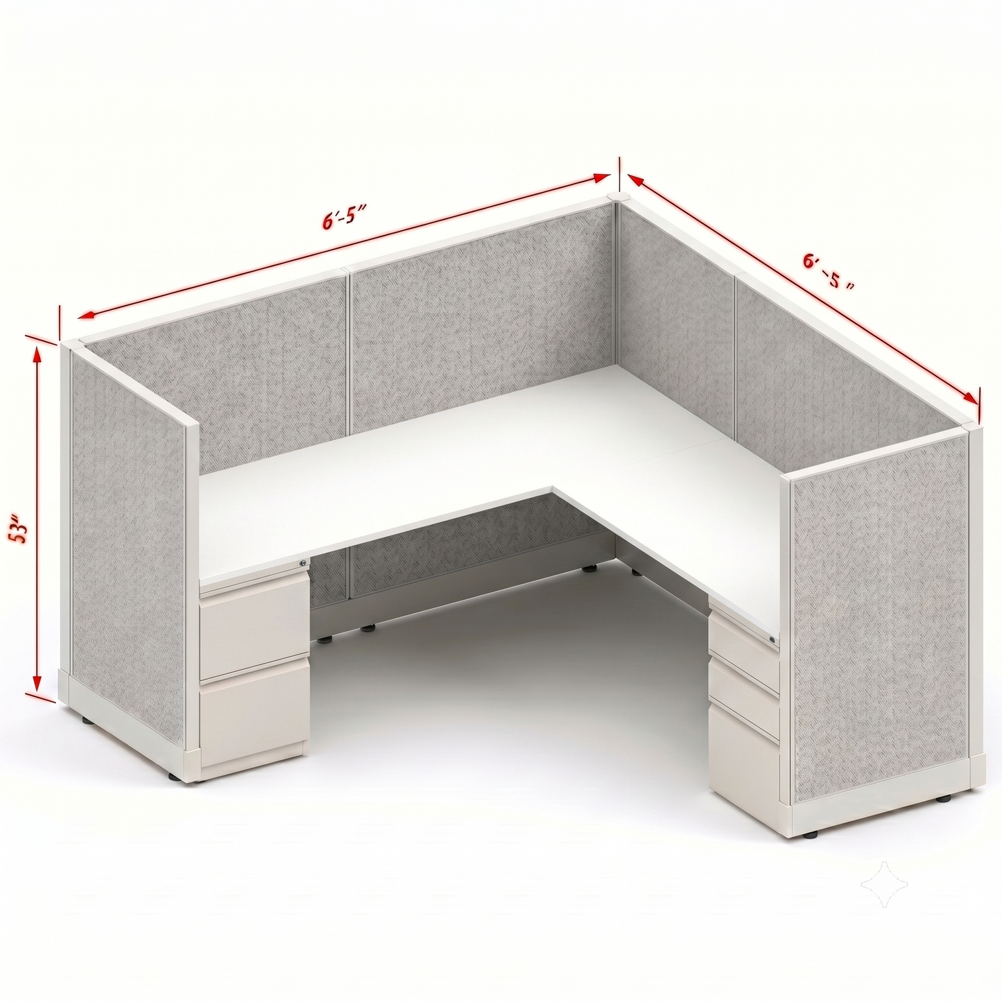 Workstation Desk 53H Single