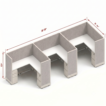 Workstation Desk 53H 3pack inline