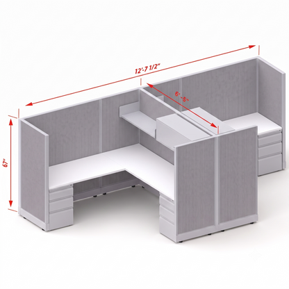 Workstation Desk 67H 2pack cluster